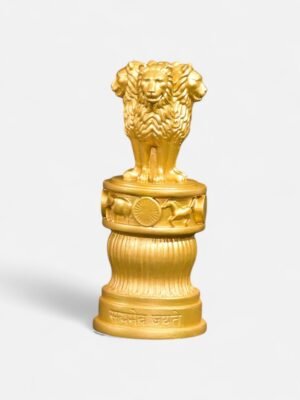 Ashoka Pillar desk showpiece in golden