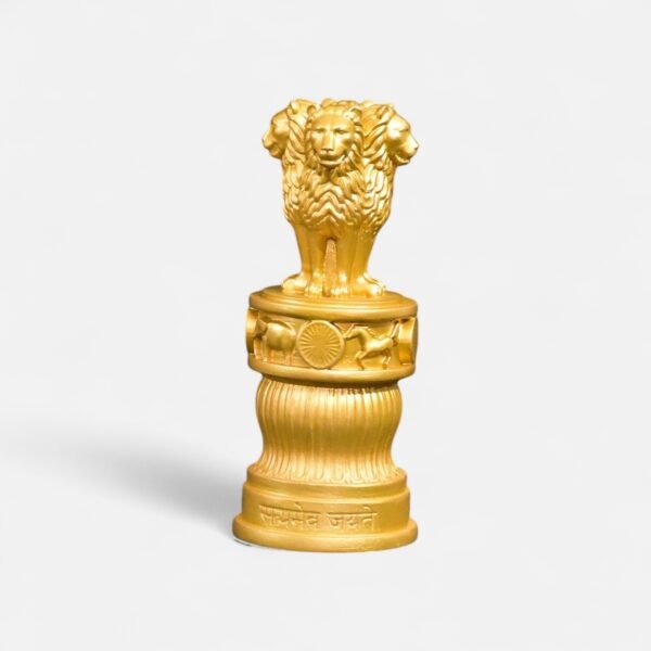 Ashoka Pillar desk showpiece in golden
