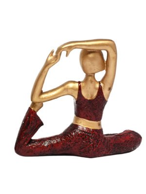 Bronze Yoga Lady Resin Decor Figurine