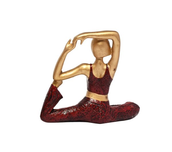 Bronze Yoga Lady Resin Decor Figurine