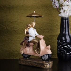 Valentine Special Love Couple on Scooter Home Decor Statue
