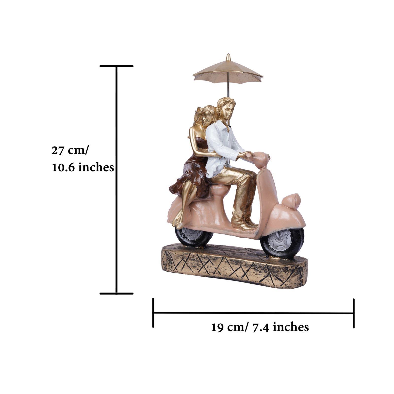 Valentine Special Love Couple on Scooter Home Decor Statue - Image 5