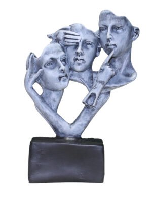 Grey Decorative Sculpture for Office Table