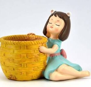 Rinsely Cute Polyresin Mini Planter Set for Tabletop & Kids Room | Plant Container without Plant