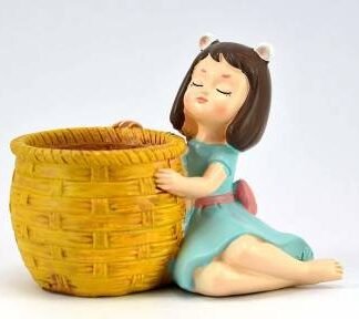 Rinsely Cute Polyresin Mini Planter Set for Tabletop & Kids Room | Plant Container without Plant