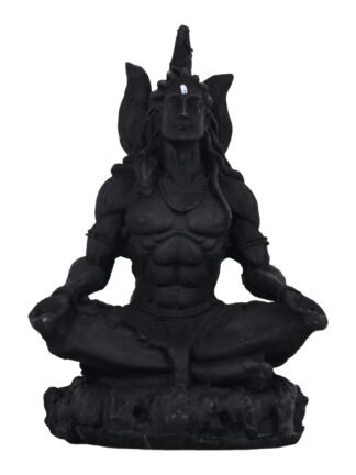 Adiyogi Shiva Mini Statue | Black Meditating Shiv Ji Idol for Car & Home