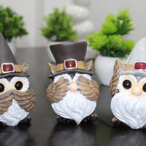 Christmas Owl Trio Statue | Decorative Home & Desk Showpiece