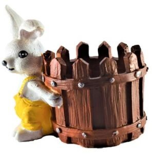 Adorable Bunny Basket Planter with Flower Seeds Combo | Decorative Rabbit Pot for Home & Kids Room