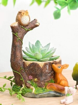 Decorative Owl Tree Showpiece | Garden & Home Decor Owl Planter