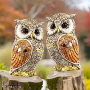 Resin Owl Showpiece for Living Room, Vastu & Garden