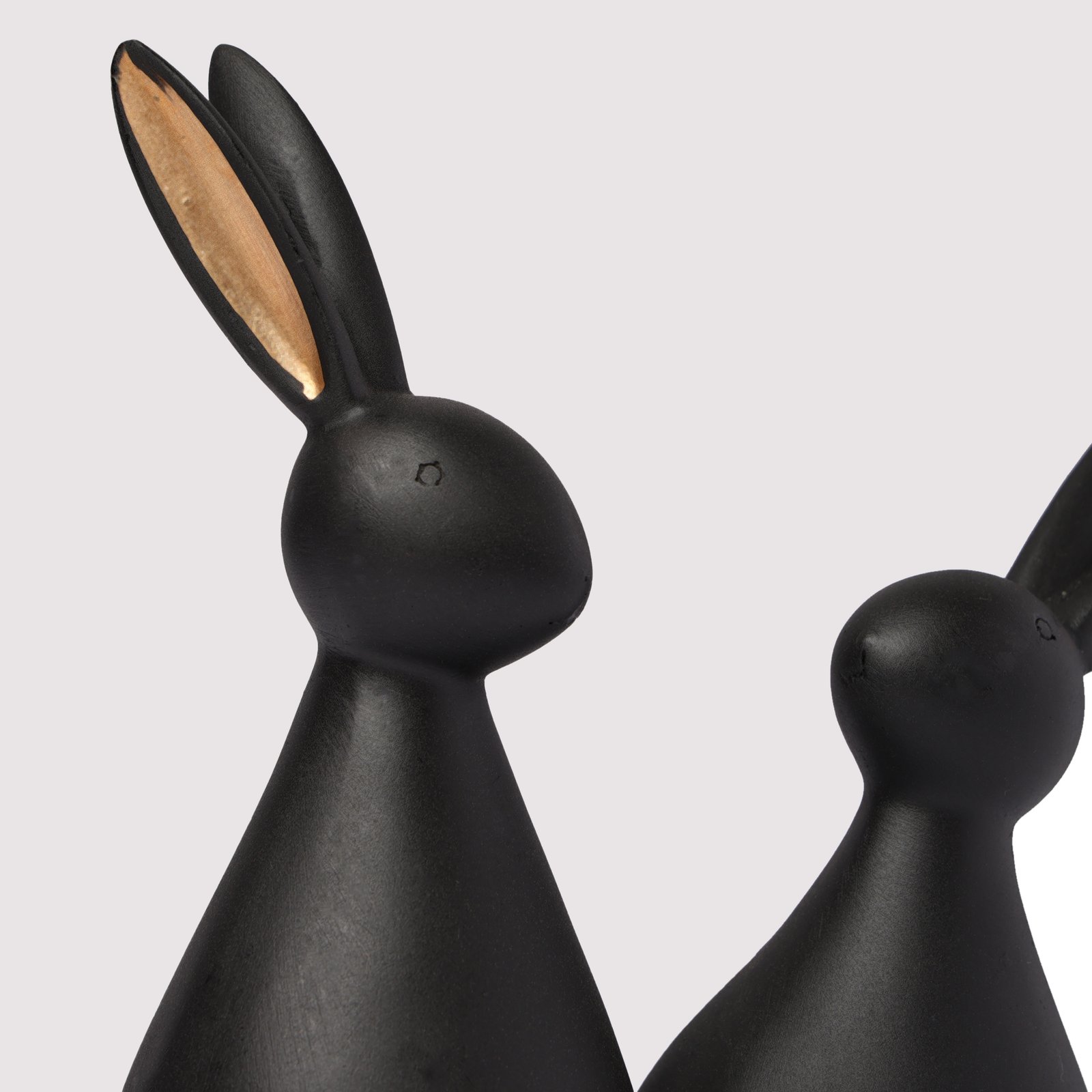 Matte-Black-Resin-Rabbit-Couple-Home-Decor-Statue
