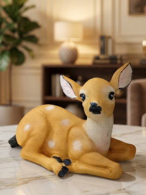 baby deer hiran showpiece brown decorative figurine home decor office garden statue