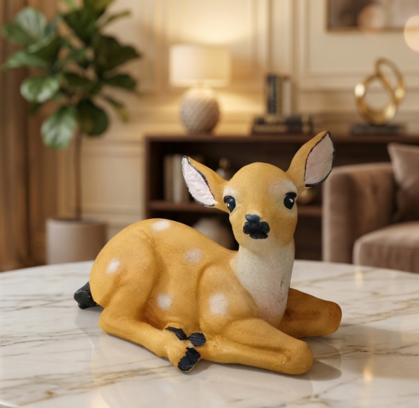 baby deer hiran showpiece brown decorative figurine home decor office garden statue