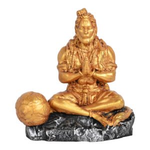 Shri Hanuman Idol for Home in premium gold finish for good luck and success.