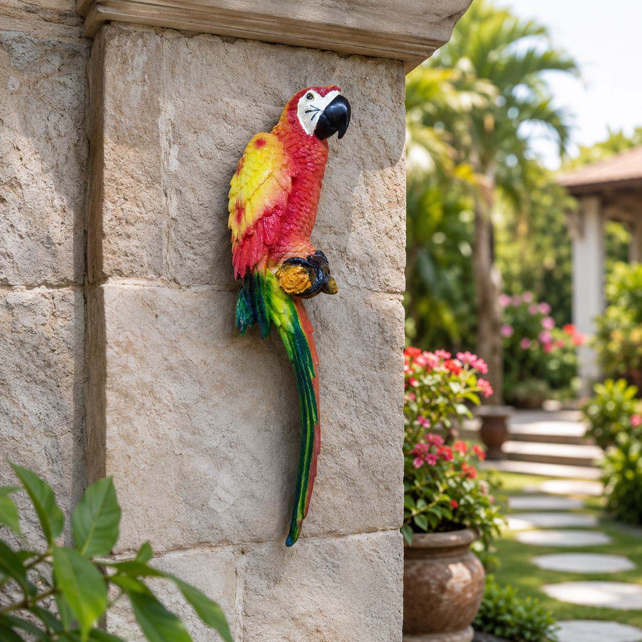 Macaw Parrot wall decor side view for home decoration