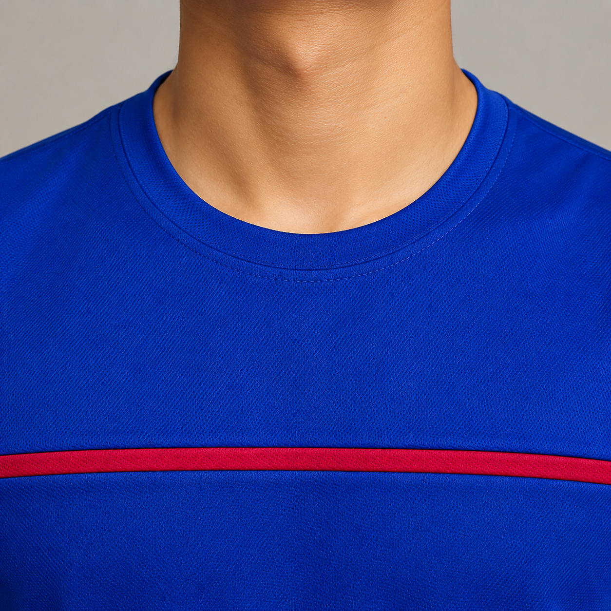 Men Breathable Mesh Gym & Training T-Shirt (Blue) - Image 4