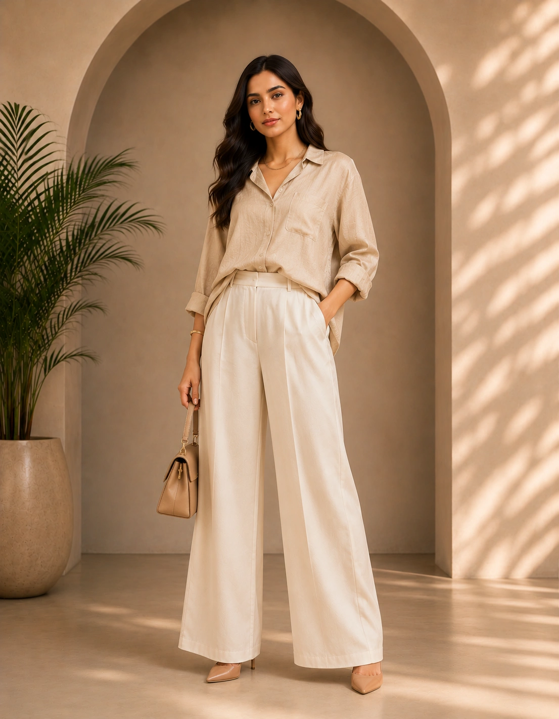 Ivory Blazer Co-ord Set