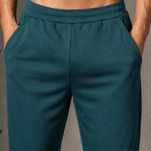 Men Stretch Green Track Pants with Side Pockets – Comfortable Everyday Lowers | Voniva Fashion