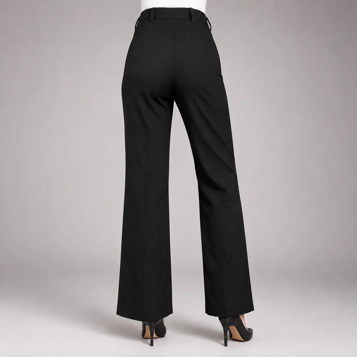 Women High Waist Straight Fit Flared Trousers - Image 2